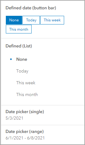 Date selector Date selector