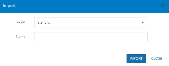 Import dialog box with Stencils as the specified layer Import dialog box with Stencils as the specified layer