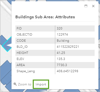 Import in pop-up window Import in pop-up window