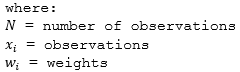 Weighted mean variables Weighted mean variables